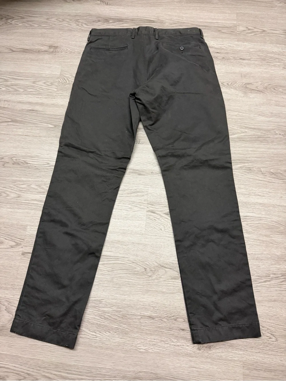 J. Crew faded Black grey Straight-Leg Chinos 770 broken in cotton